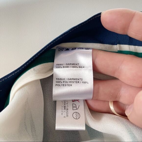 Chloe Silk stripe shorts in size 34 made in France - Picture 14 of 15